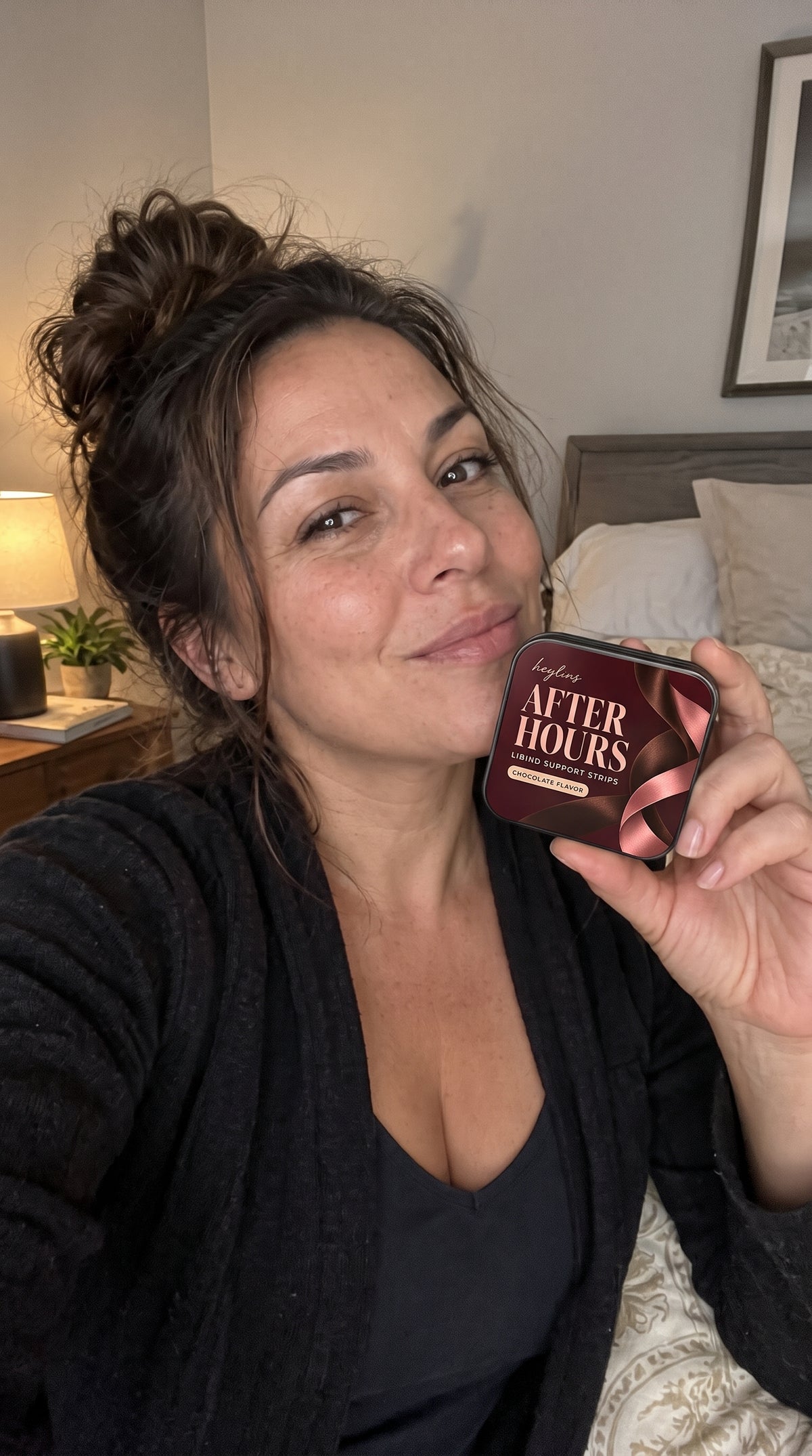 I used to stall downstairs cleaning until midnight just so my husband was asleep before I came up. The bedtime guilt was awful. With After Hours, that knot in my stomach is completely gone. You melt the strip, listen to the five-minute audio, and intimacy feels natural again.